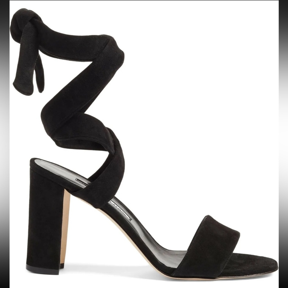 Manolo Blahnik Tondala Ankle Wrap Sandal